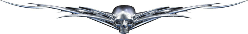 horned skull auto decal